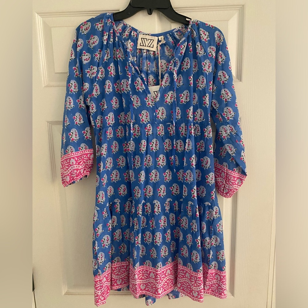 SZ handmade block print dress from Tukernuck sz small also great as coverup